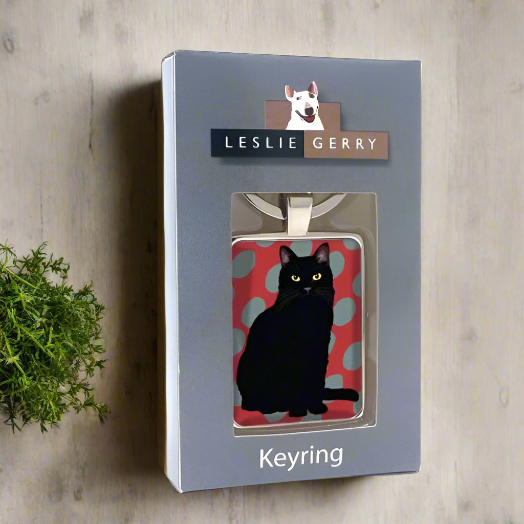 Stylish Black Cat Keychain - Cute & Durable Keyring for Women & Men - Perfect for Gifts, Home Decor & Everyday Use