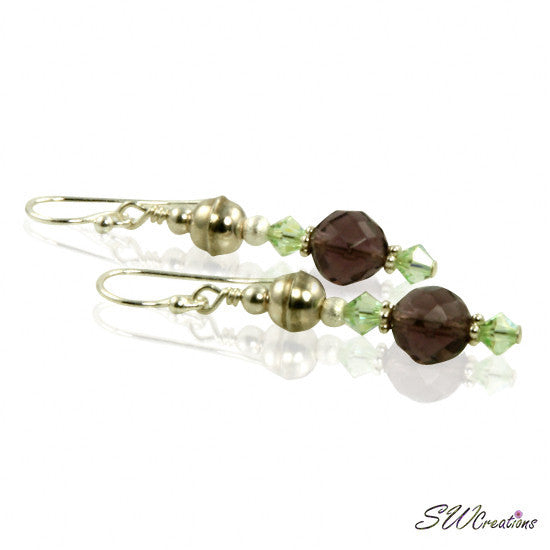 Fluorite Gemstone Crystal Beaded Earrings - Handmade Dangle Earrings for Women, Healing Crystal Jewelry - Perfect for Meditation, Yoga & Spiritual Gifts