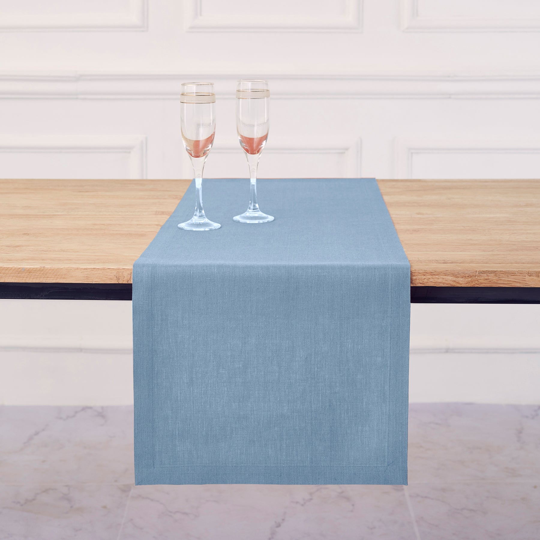 Elegant Diana Medium Weight Table Runner - Perfect for Dining Tables, Weddings, and Holiday Decor - 60-Inch Linen Table Runner for Stylish Home Decor