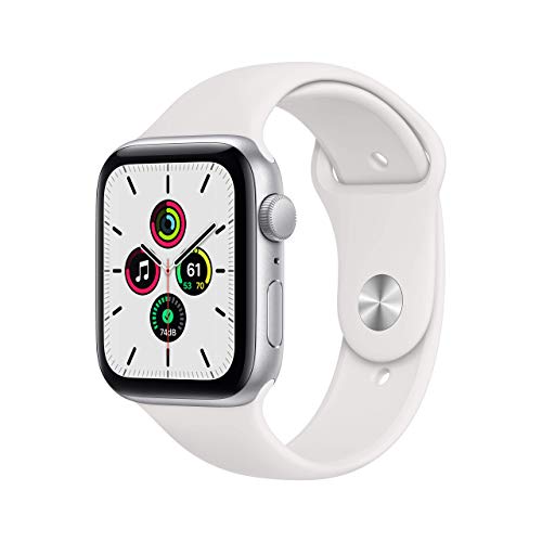 Silver Aluminium Case with White Sport Band