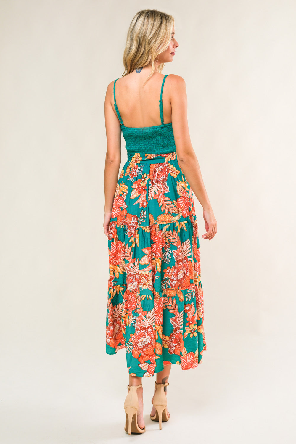 EVERMORE ELEGANCE Women's Woven Midi Dress - Flowy A-Line Summer Dress for Casual Wear, Office & Special Occasions
