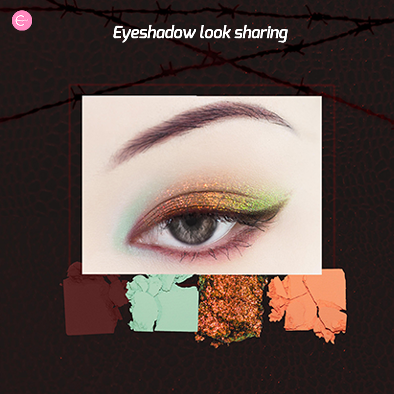 DRAMO X Laogu Collaboration Multiverse Eyeshadow Palette 1408 Universe: Grotesque Nightmare - Highly Pigmented Makeup Palette for Bold Eye Looks, Perfect for Halloween, Cosplay & Night Out Makeup