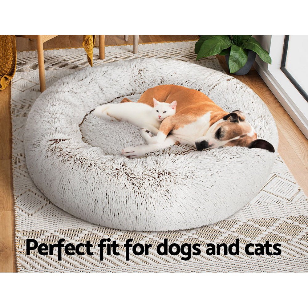 Premium Large 90cm Orthopedic Dog Bed & Cat Bed - Soft Washable White Pet Bed for Medium to Large Breeds - Perfect for Living Room, Bedroom or Kennel Use