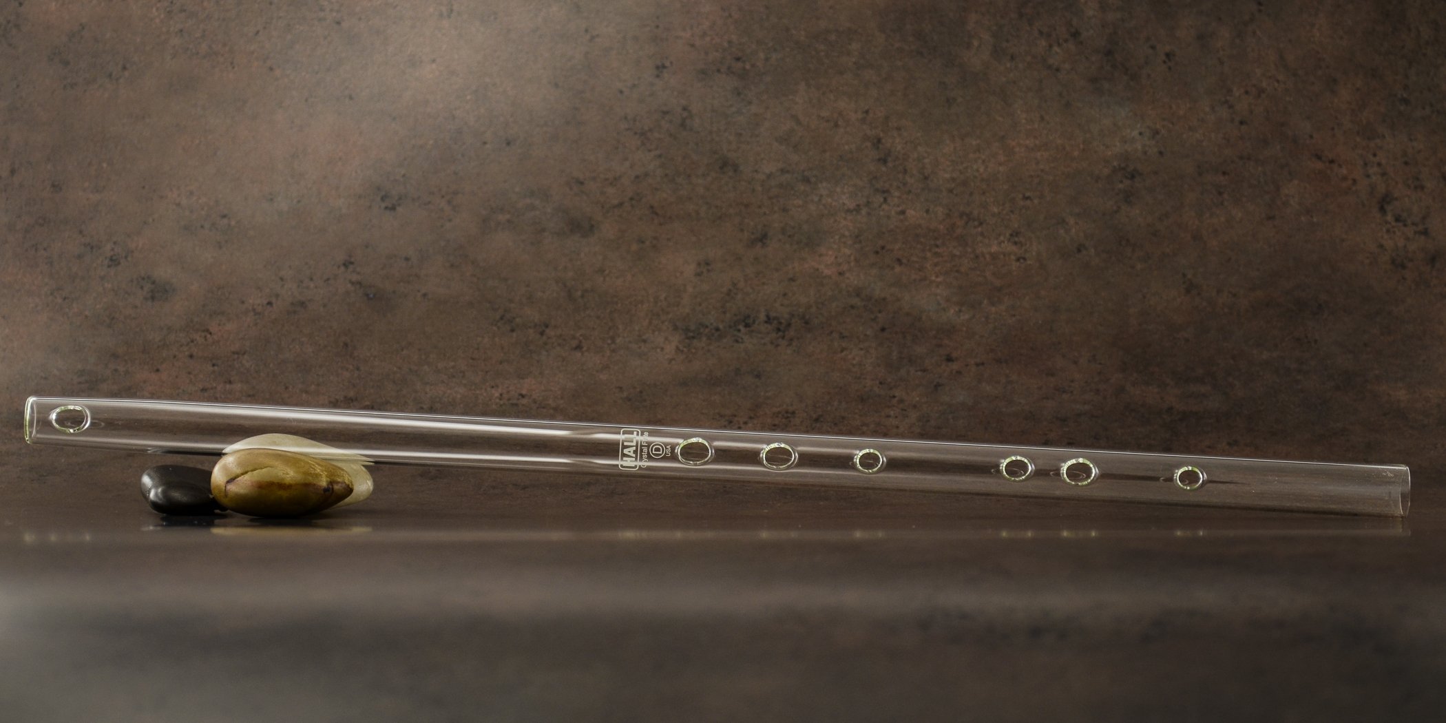 Hall Crystal Flute 12299 - Professional D Key Clear Glass Inline Flute - Perfect for Classical Performances, Wedding Ceremonies & Music Enthusiasts