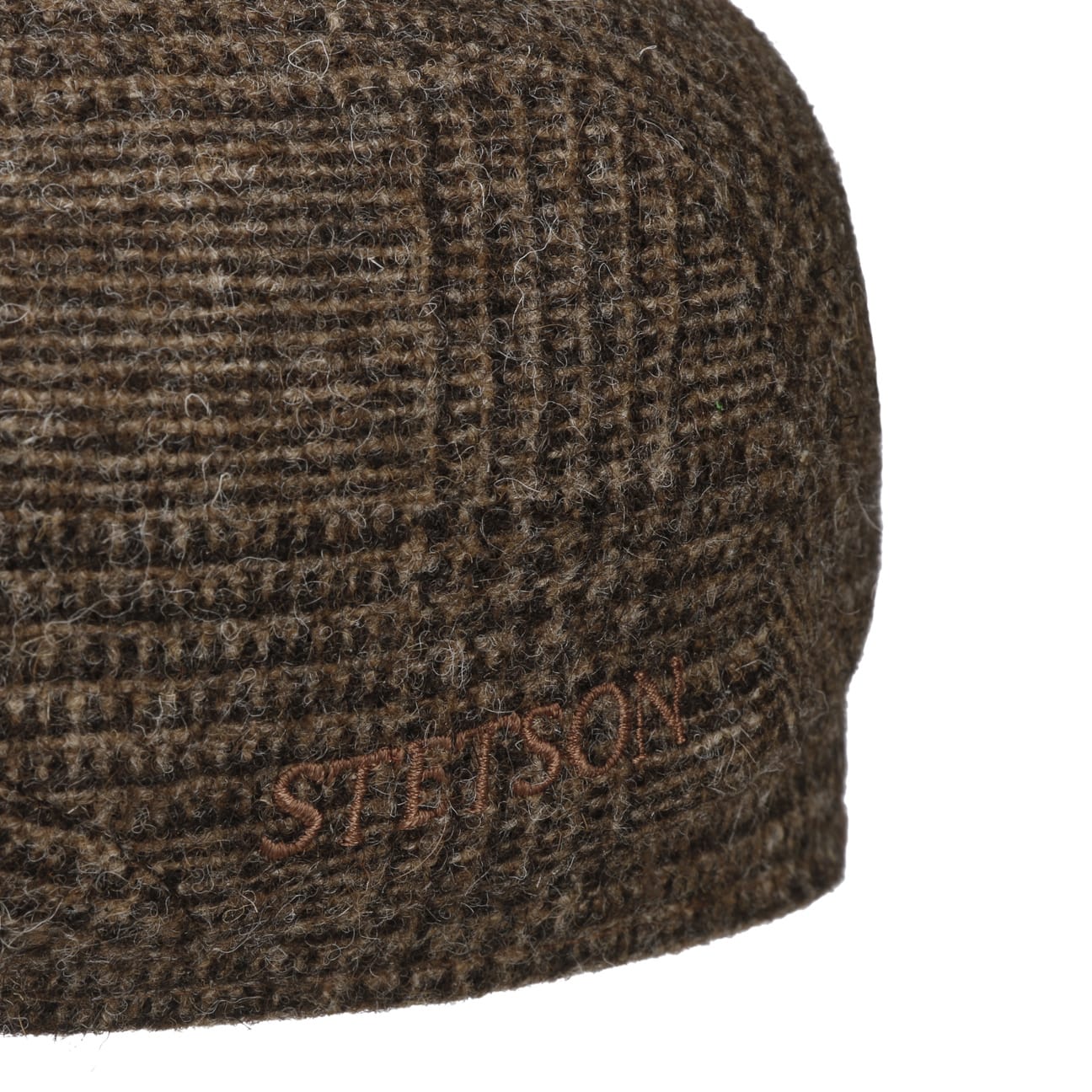 Stetson Sustainable Glencheck Driver Flat Cap - Eco-Friendly Wool Hat for Men | Perfect for Casual Wear, Driving & Outdoor Activities