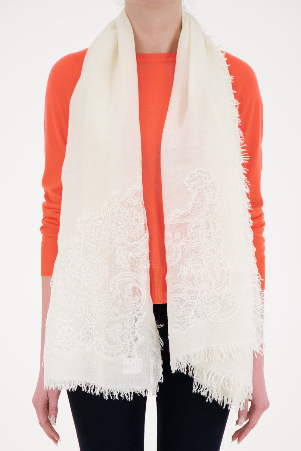 Faliero Sarti Light Beige Chantal 1 Scarf - Premium Italian Silk Shawl for Women - Elegant Fashion Accessory for Parties, Weddings & Special Occasions