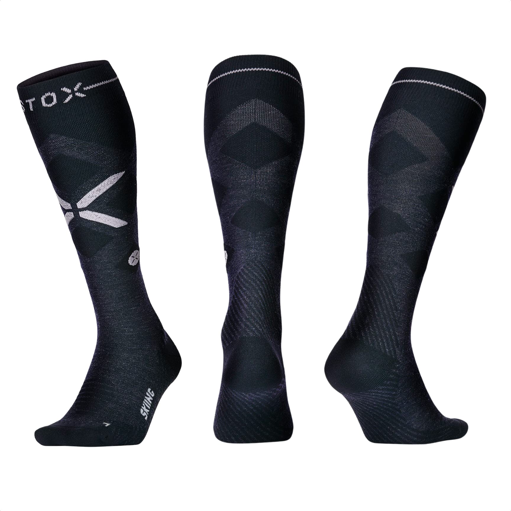 STOX Energy Socks - Men's Ski Socks with Merino Wool - High-Quality Compression Socks for Skiing & Snowboarding - Warm & Breathable for Winter Sports & Outdoor Activities