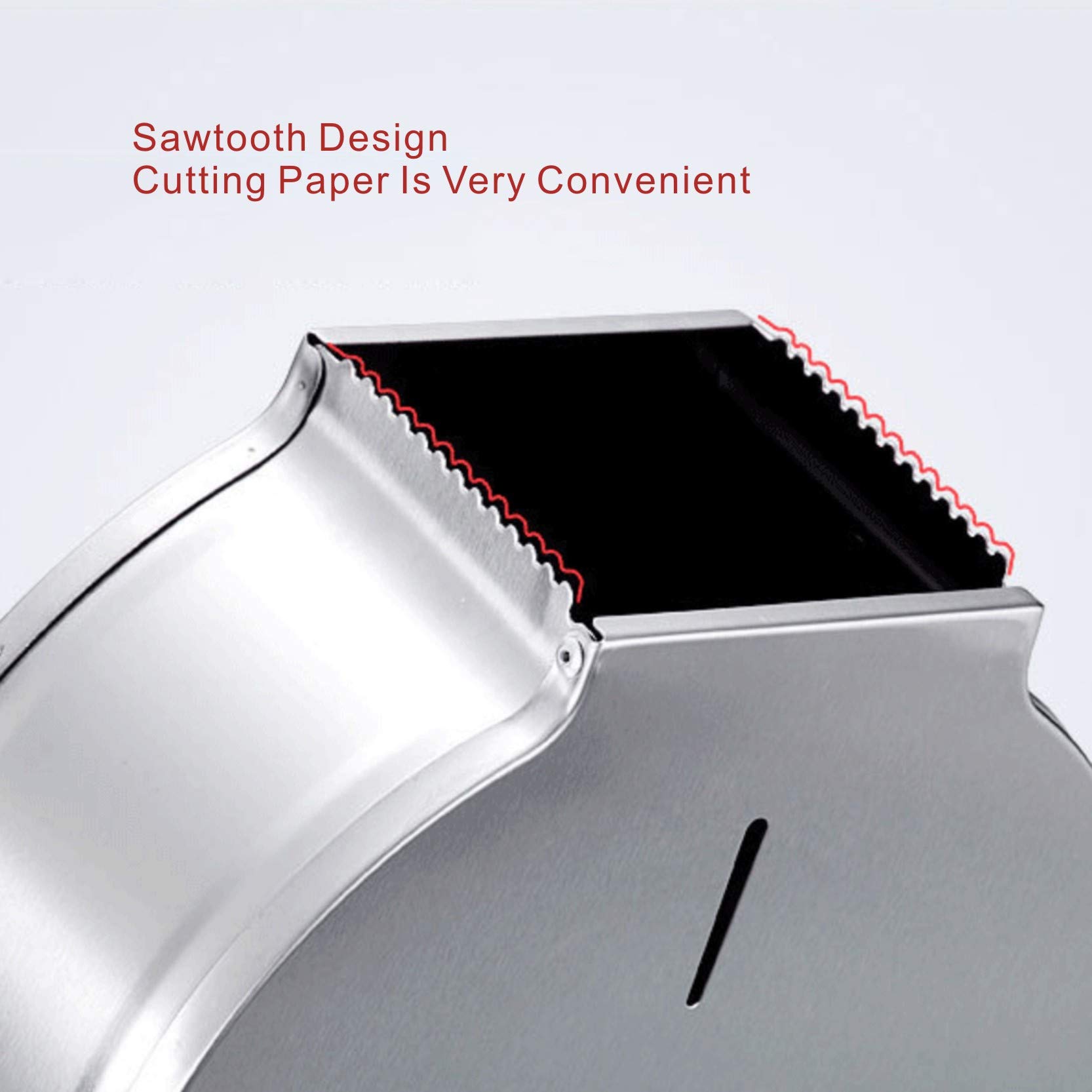 Commercial Jumbo Toilet Paper Dispenser - 304 Brushed Stainless Steel Wall Mount Toilet Paper Holder for 9
