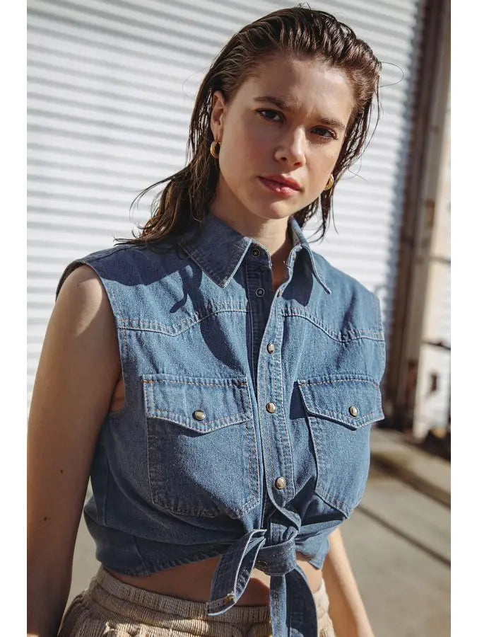 Stylish Women's Denim Shirt - Trendy Casual Button-Up Top for Everyday Wear | Perfect for Outfits, Layering & Outdoor Activities | On Sale $23.20