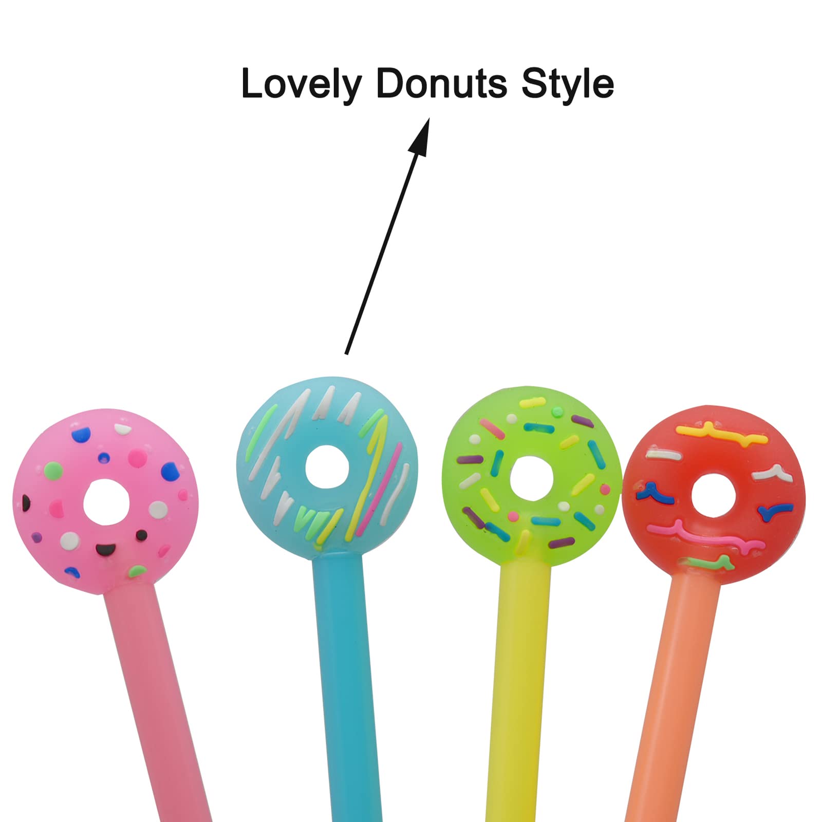28 PCS Donuts Gel Pens - Cute Kawaii Writing Pens with Black Ink for Students, Office & School Supplies - Perfect for Note Taking, Journaling, Party Favors & Gift Giving