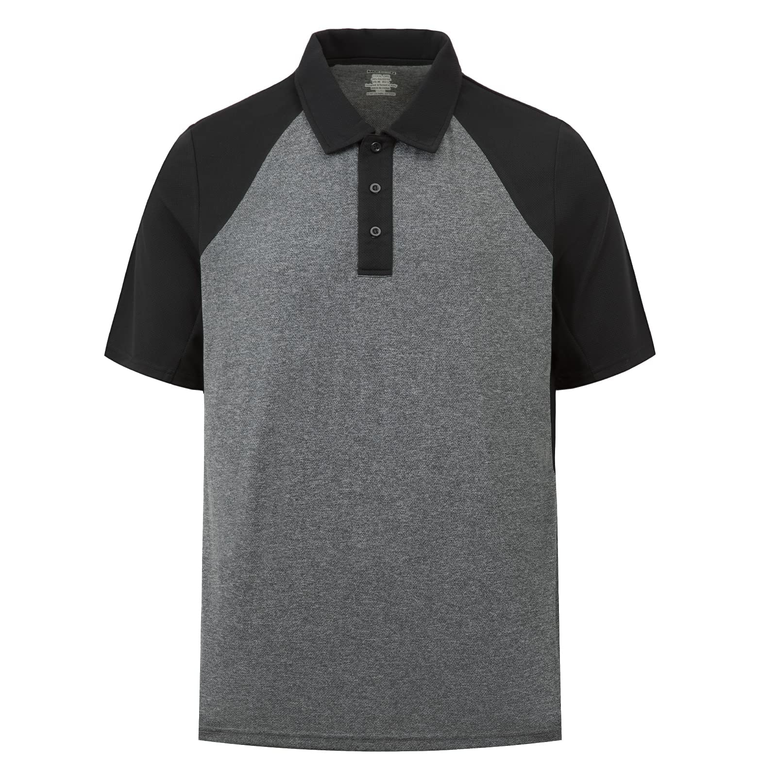 Big and Tall Men's Golf Polo Shirts - Moisture Wicking, UV Protection, Performance Fabric with Contrast Color Patchwork Design - Perfect for Golf, Casual Wear & Outdoor Activities