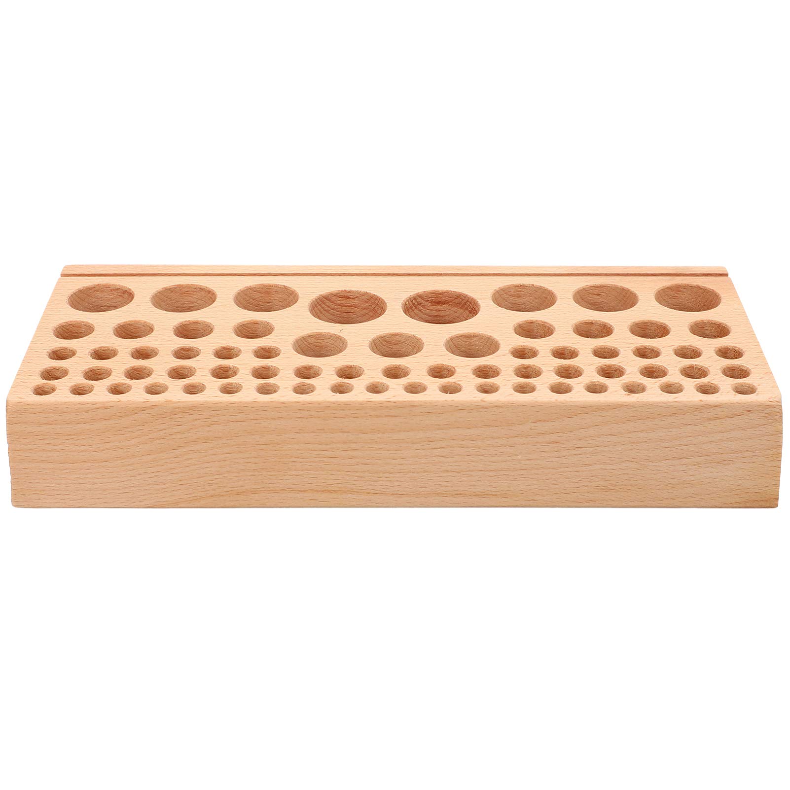 68-Hole Perforated Wooden Storage Shelf - DIY Tool Organizer & Leather Craft Tool Holder - Practical Storage Rack for Leatherworking Tools, Workshop Organization, and Craft Room Storage