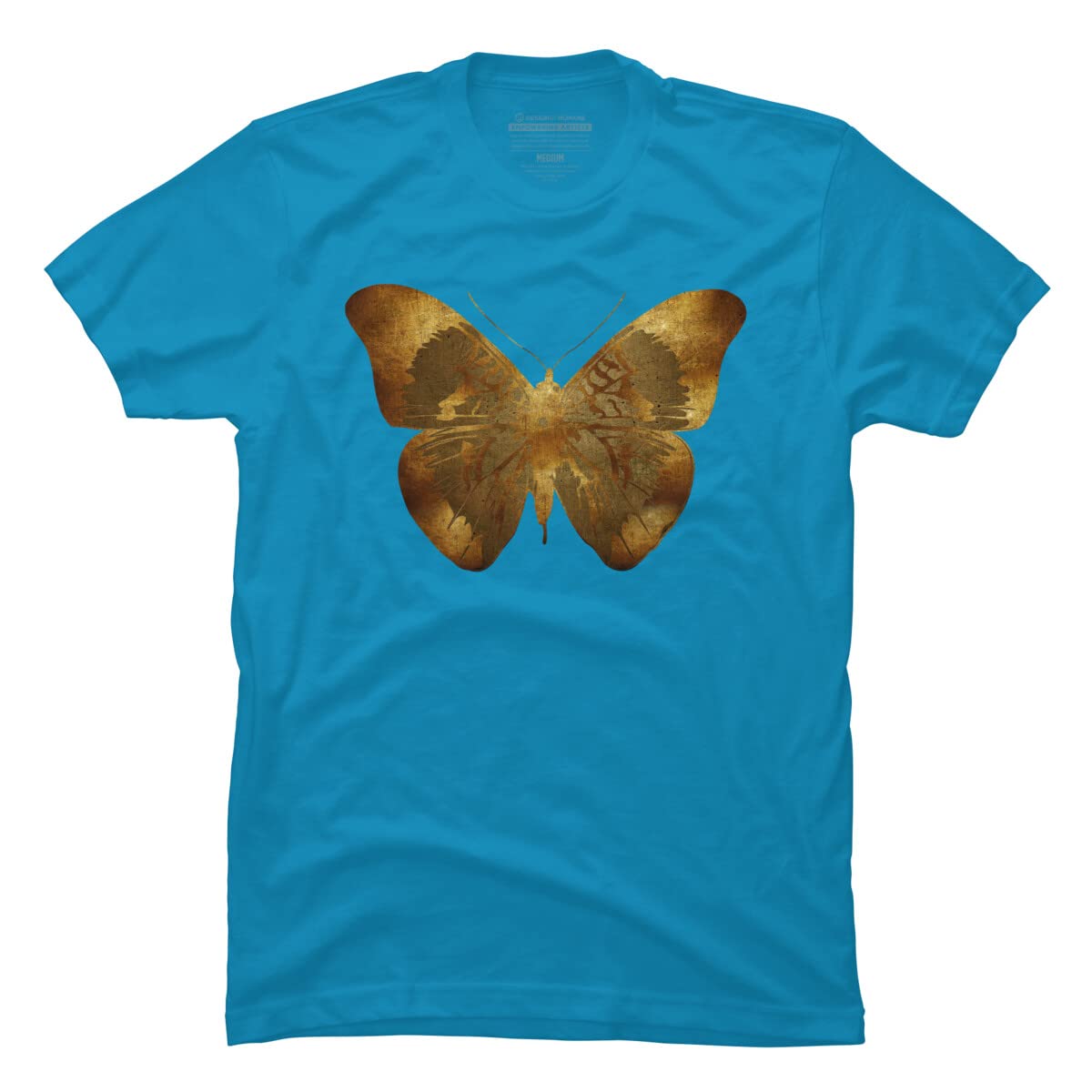 Design By Humans Men's Iron Butterfly Graphic T-Shirt by Adamzworld | Soft Cotton Tee for Casual Wear, Concerts & Rock Music Fans