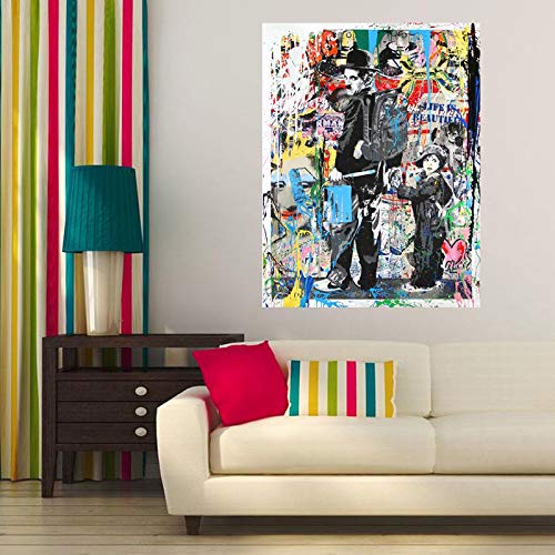 ZENDA Audrey Hepburn Portrait Wall Art - Vintage Hepburn Canvas Print - Framed Home Office Bedroom Decor - Perfect for Living Room, Gallery Wall & Gift Giving