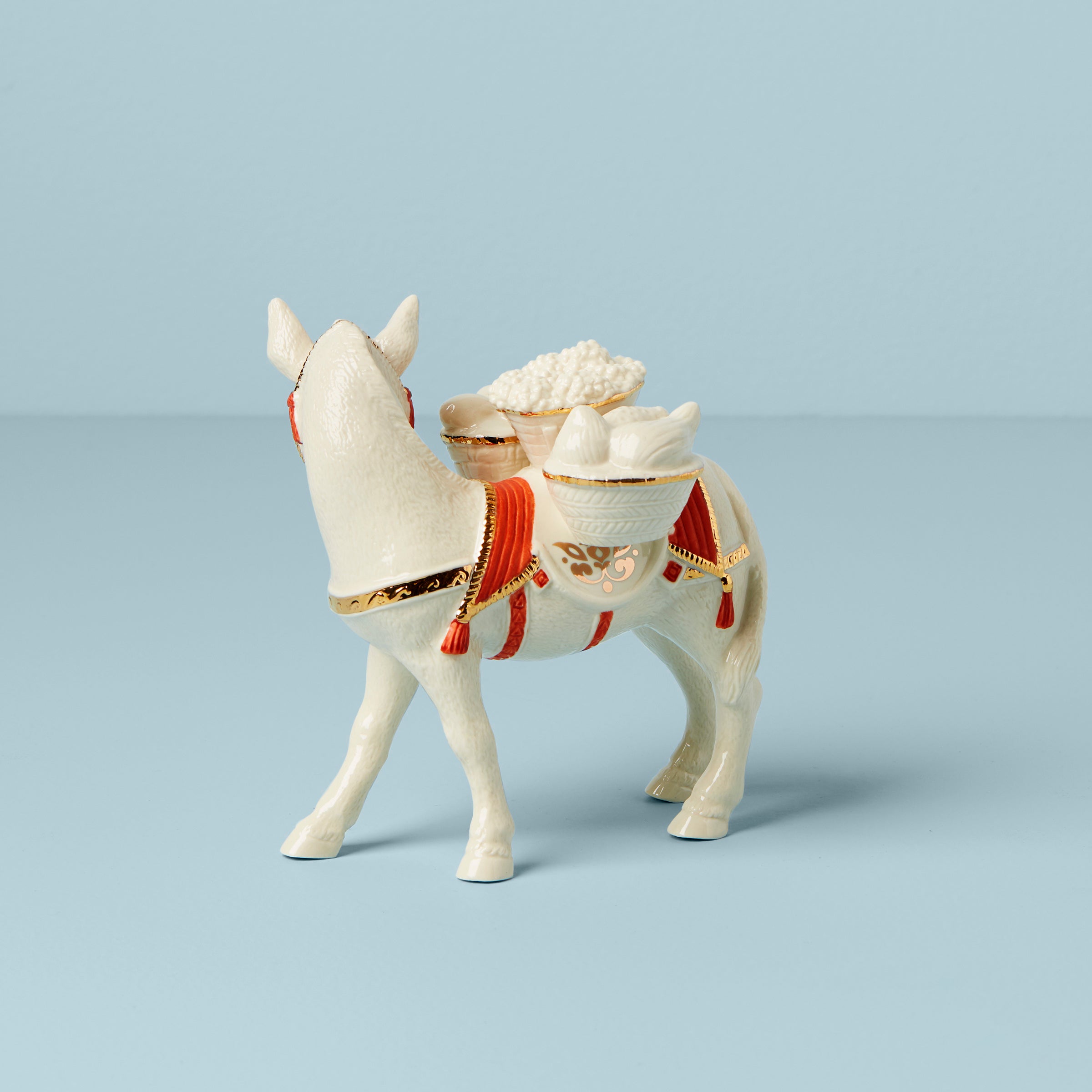 First Blessing Nativity Donkey Figurine - Handcrafted Christmas Stable Animal Statue for Holiday Decorations, Home & Church Nativity Scenes