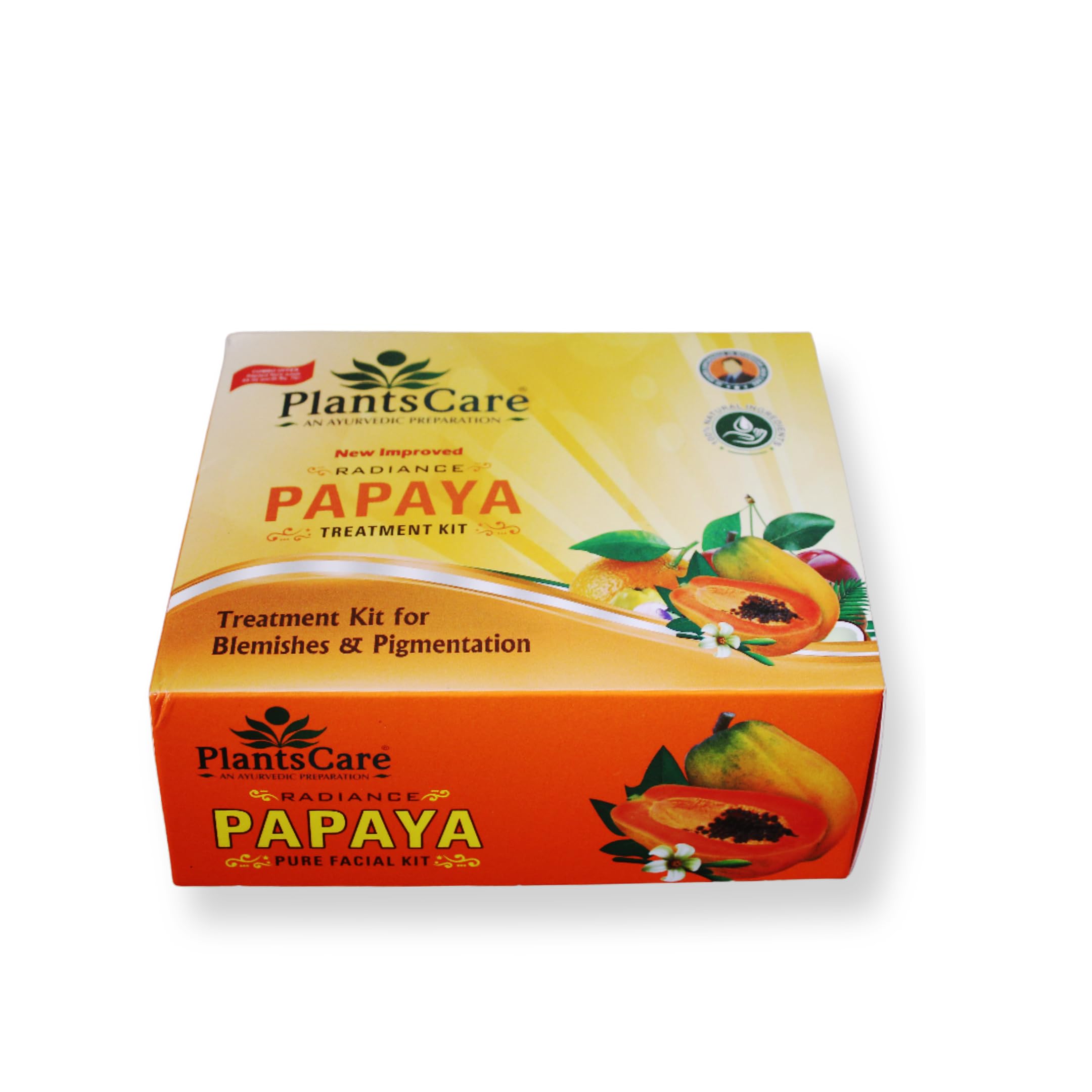 Best Plants CareRadiance Papaya Treatment Kit 165g+65ml for Hair Repair & Nourishment - Perfect for Damaged, Dry & Frizzy Hair at Home Salon