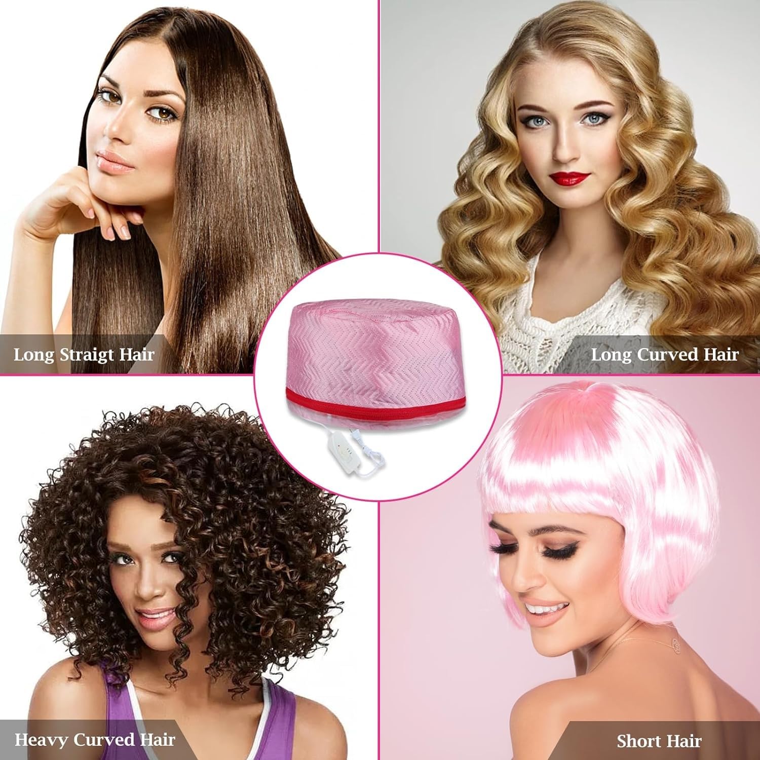 Sweetpea Fx Heat Cap for Deep Conditioning - Adjustable Hair Steamer for Natural Hair at Home, Premium Material for Deep Conditioner & Hot Oil Treatment - Perfect for Salon-Quality Hair Care & Relaxing Spa Days