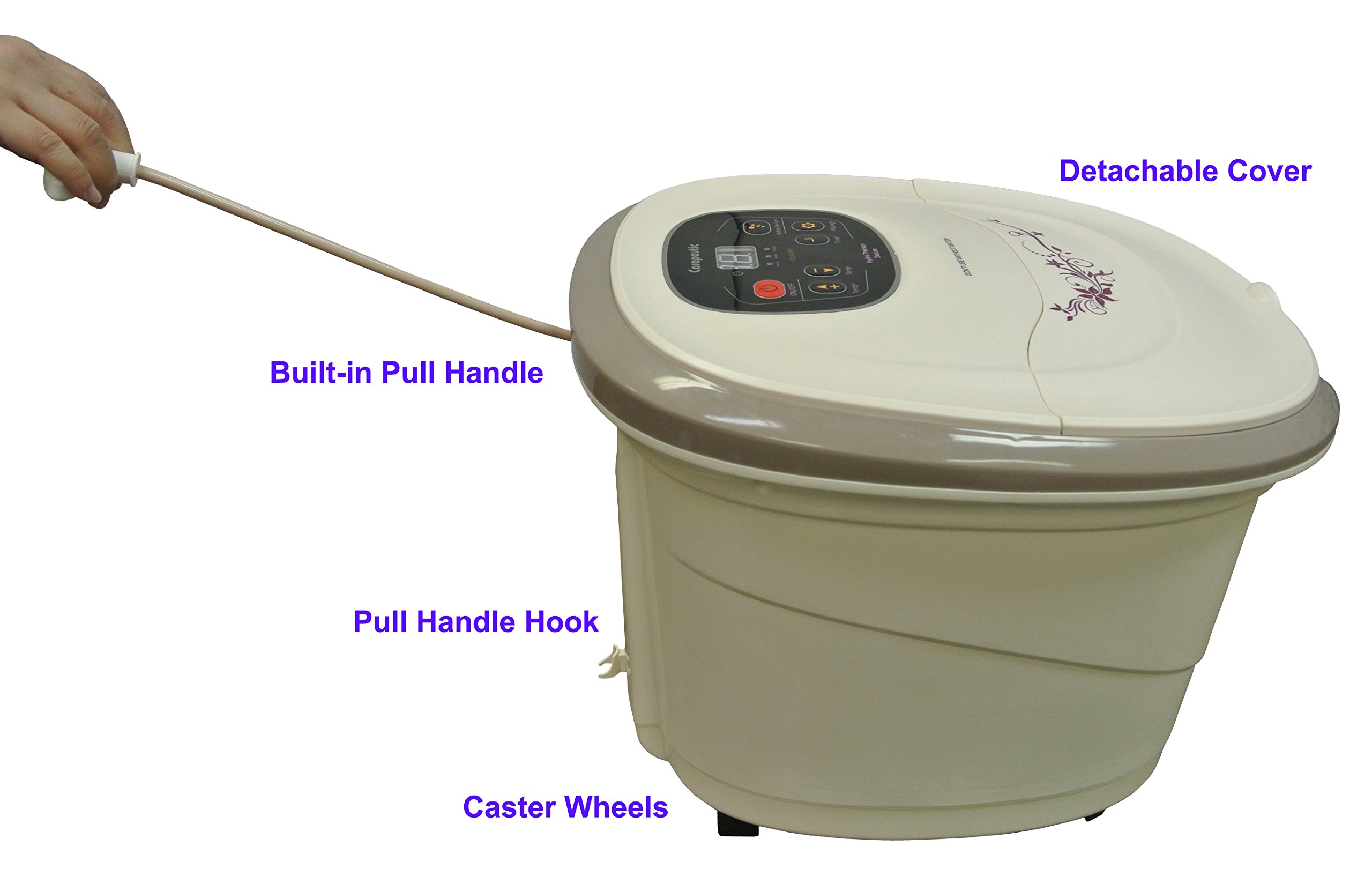 Carepeutic Electric Foot and Leg Massager with Hydro Therapy - 17 lbs, Milk White - Perfect for Relaxation, Pain Relief, and Spa Treatments at Home