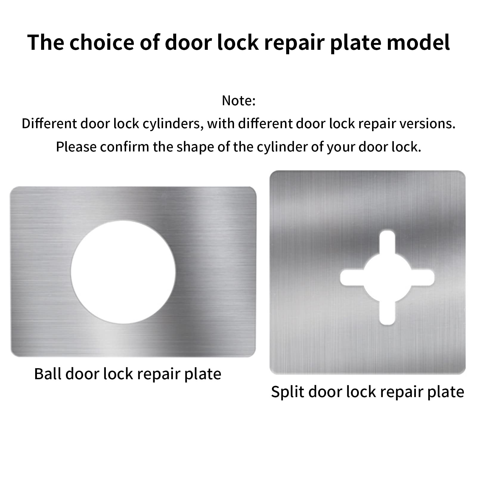 LOIYLLEN Stainless Steel Door Reinforcement Plate & Lock Repair Bracket - Secure & Fix Loose Door Knobs - Easy Installation (2 Pack) - Ideal for Home Security & Door Maintenance