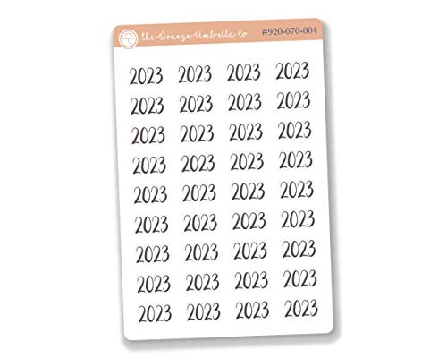 2023 Mini Year Stickers - Colorful Printed Planning Stickers for Planners, Journals & Calendars - Perfect for Bullet Journaling, Scrapbooking & DIY Crafts (F2 B-059-G #920-070-004-WH)