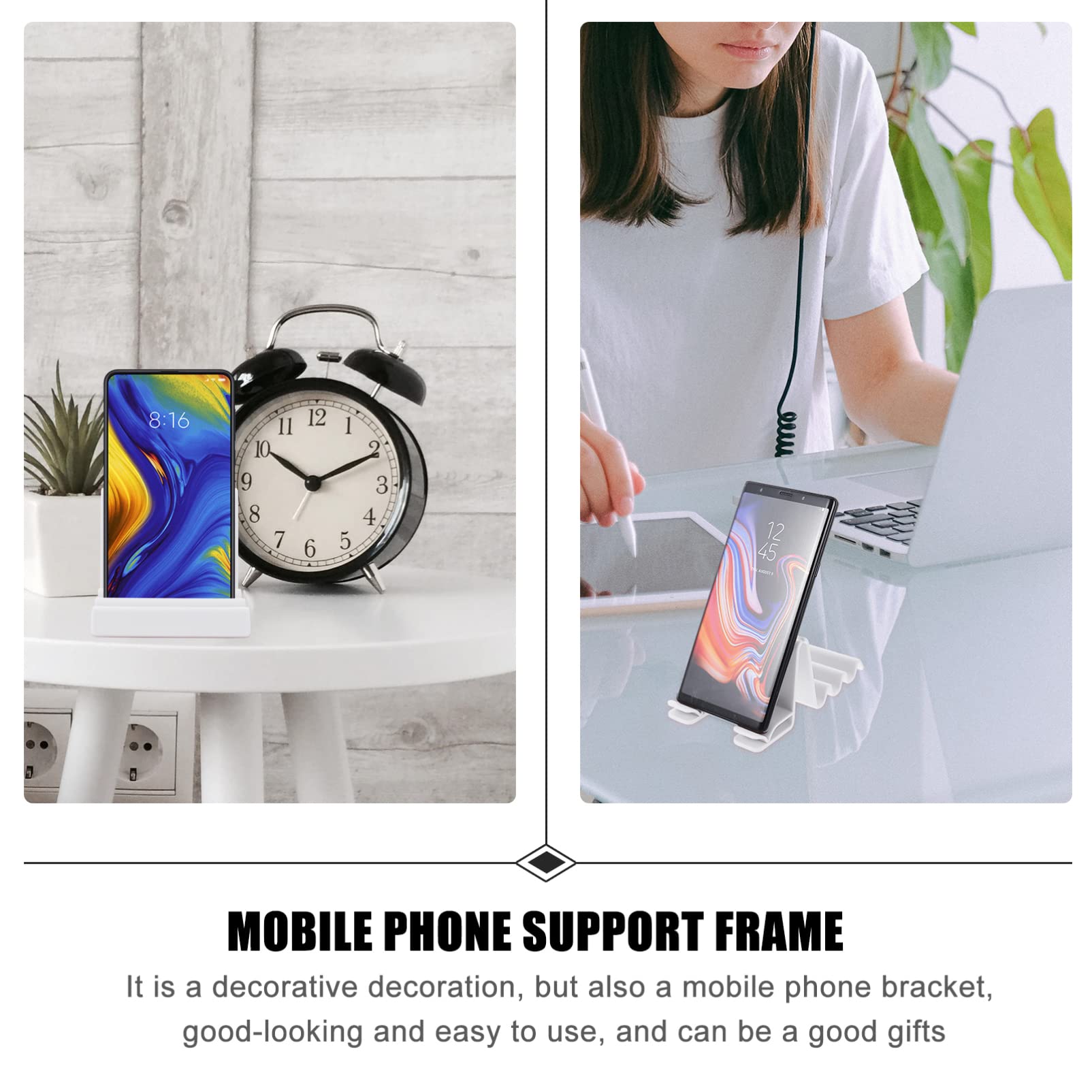 Portable Phone Stand for Dorm & Office - Adjustable Multi-Angle Tablet Holder with Sturdy ABS Construction - Perfect for Watching Videos, Video Calls & Hands-Free Reading
