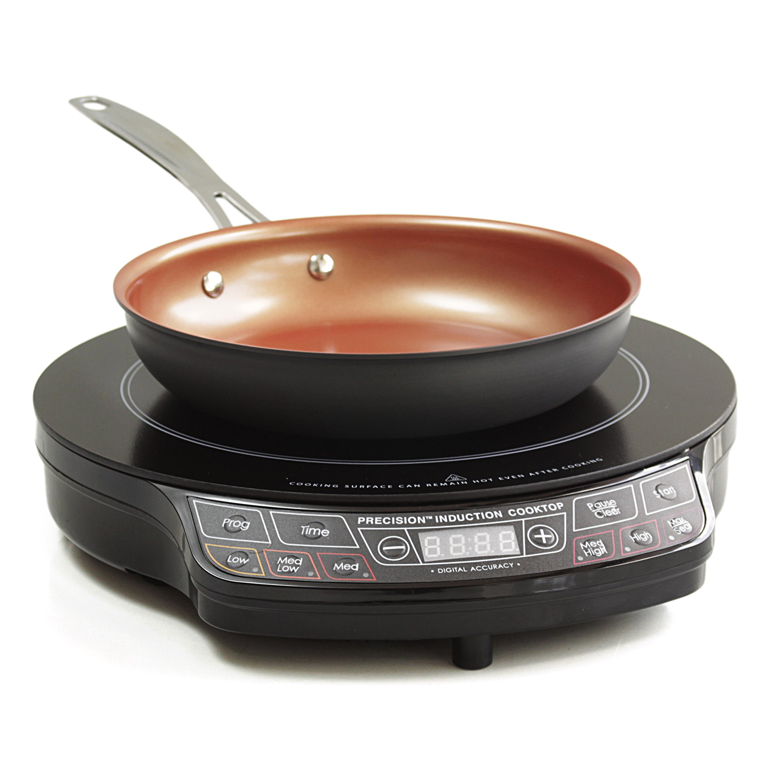 NuWave 30153 Precision Induction Cooktop with Pan - Portable Electric Stove for Fast Cooking, Boiling & Frying - Perfect for Home, Kitchen, Camping & RVs