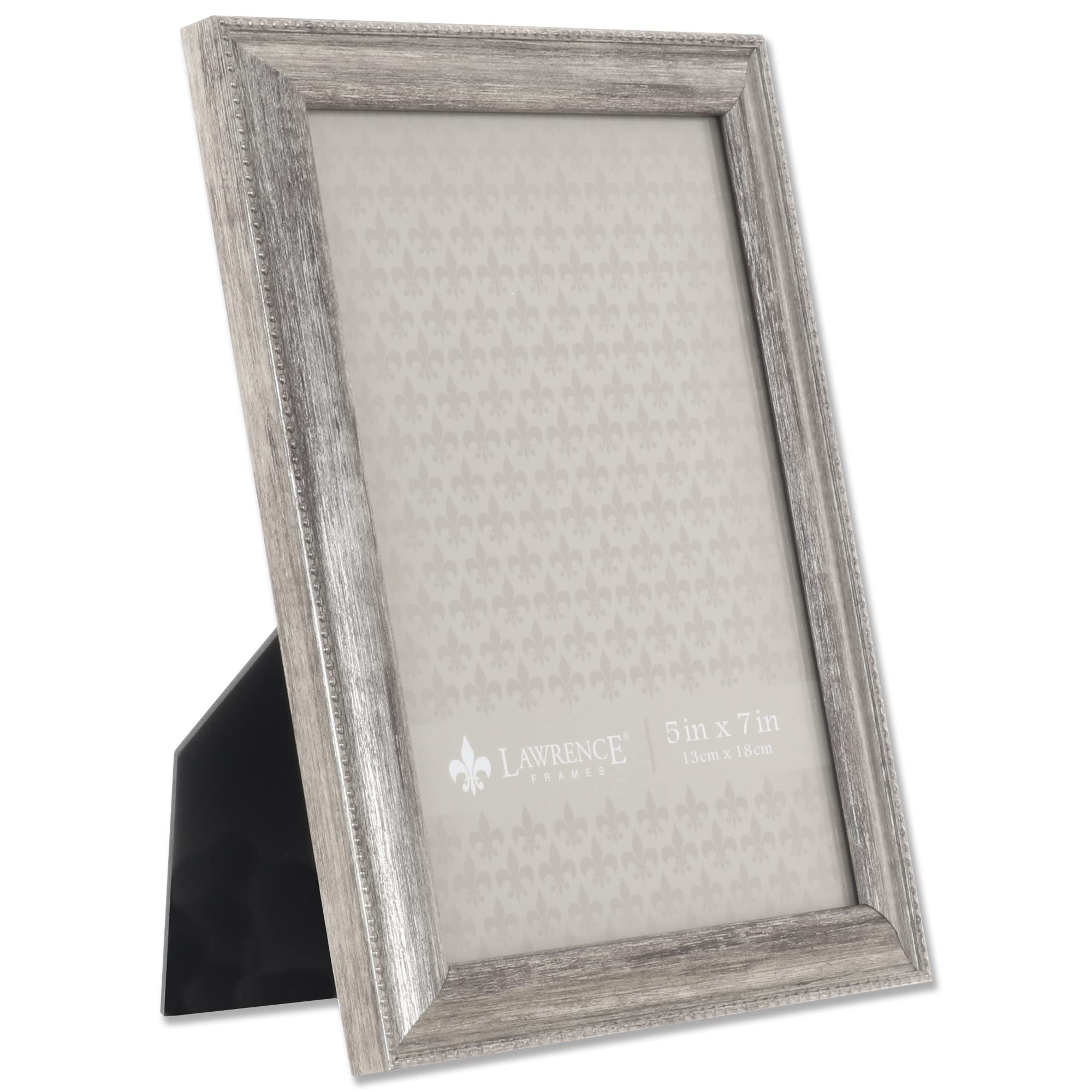 Lawrence Frames Classic Bead Picture Frame 5x7 Inch Silver - Elegant Home Decor for Living Room, Bedroom & Office Display