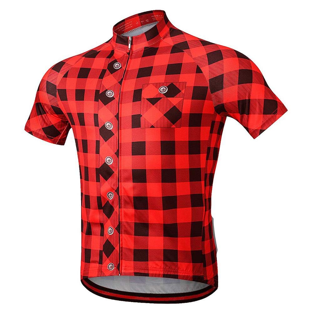 MOXILYN Men's Cycling Jersey Full Zip Mountain Bike Shirt - Quick Dry Breathable Riding Top for Road & Mountain Biking - Perfect for Cycling, Commuting & Outdoor Sports