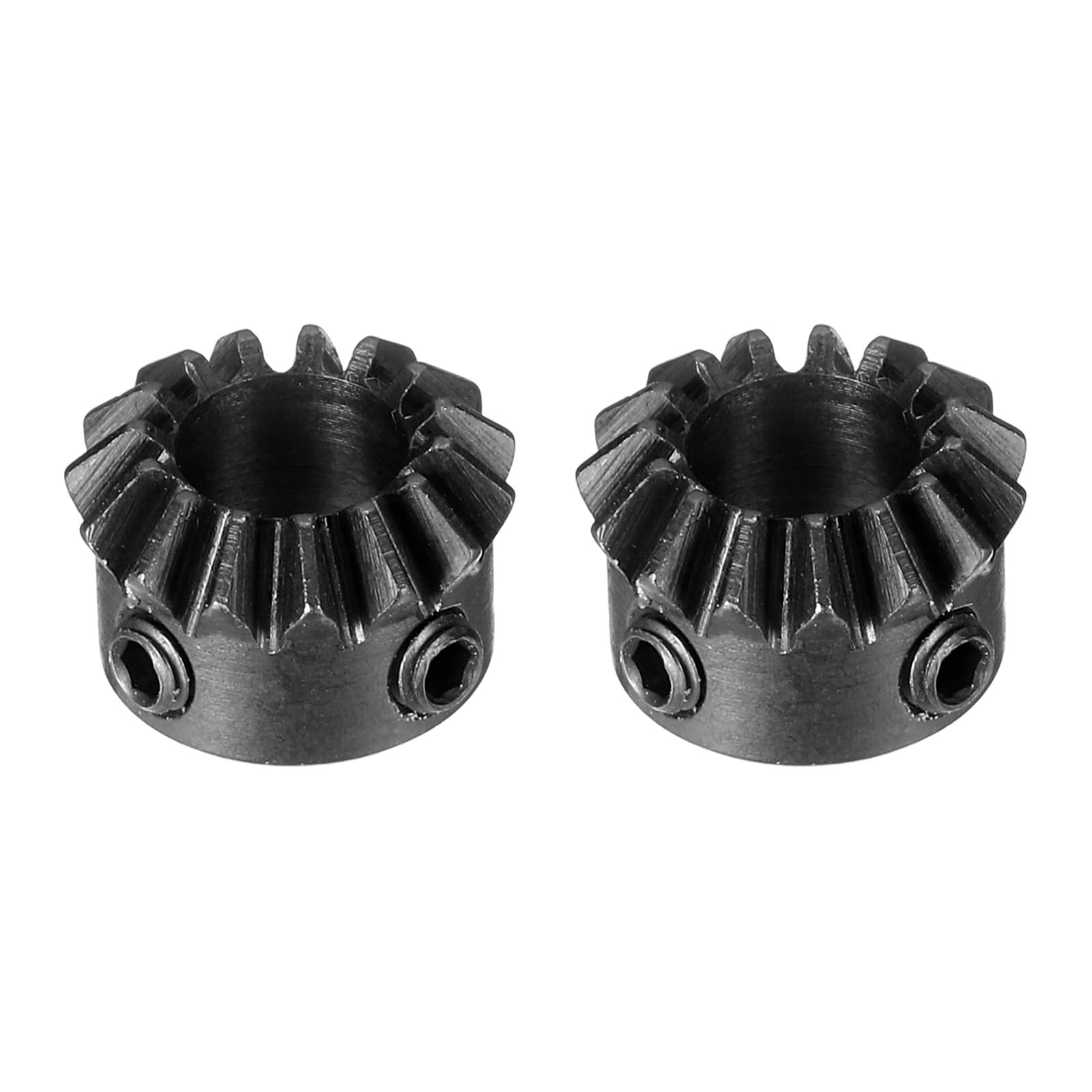 uxcell 2pcs 45# Steel Bevel Gear Set - 0.8 Module, 1:1 Reduction Ratio, 15T Teeth, 6.35mm Bore - 45 Degree Angle for Mechanical Rotation & Steering Systems | Perfect for Robotics, CNC Machines, Automotive Repairs & Industrial Hardware Applications
