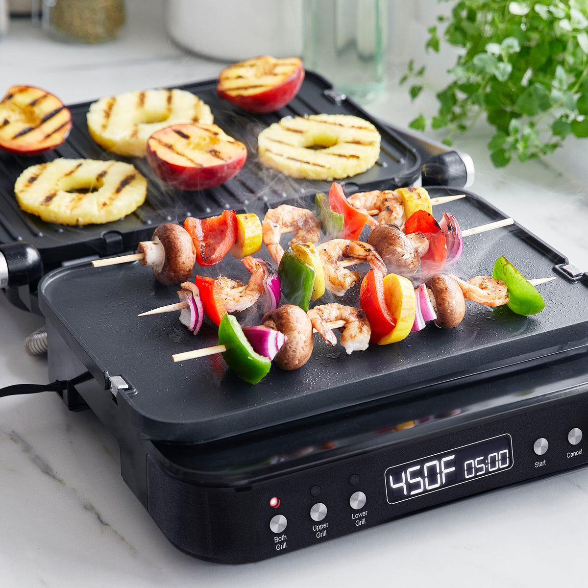 Bistro Noir Grill & Griddle - Premium Non-Stick Electric Griddle for Pancakes, Burgers & More - Perfect for Home Kitchen, Camping & Outdoor Cooking