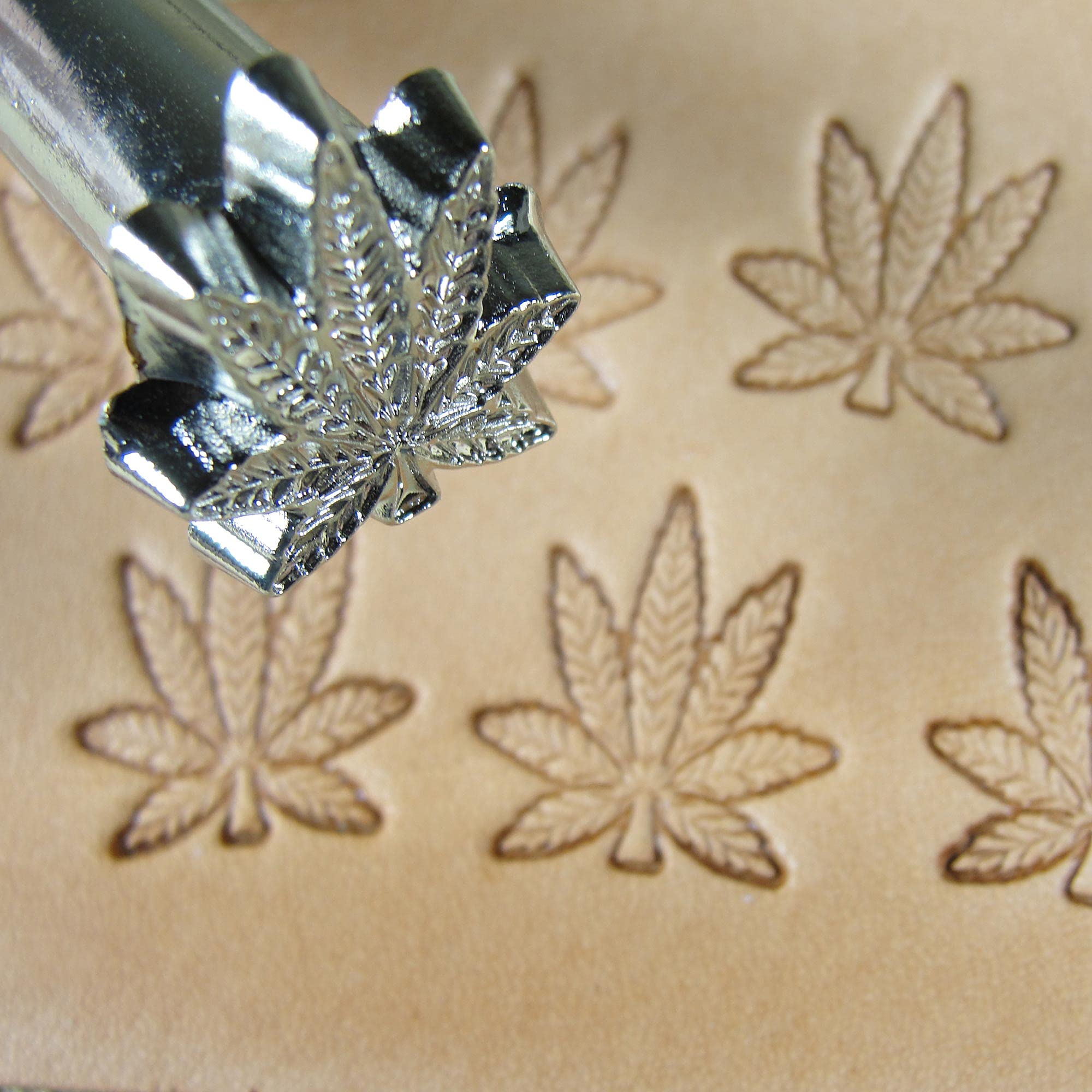 Leather Stamping Tool Kit - Hemp Leaf Design for Leather Crafting, DIY Leatherworking, and Personalized Leather Projects (Perfect for Wallets, Belts, and Handmade Leather Goods)
