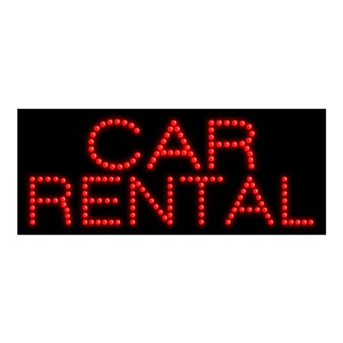 20216 LED Dot Car Rental Sign - Bright & Durable for Taxi, Ride Share, and Airport Shuttle Advertising