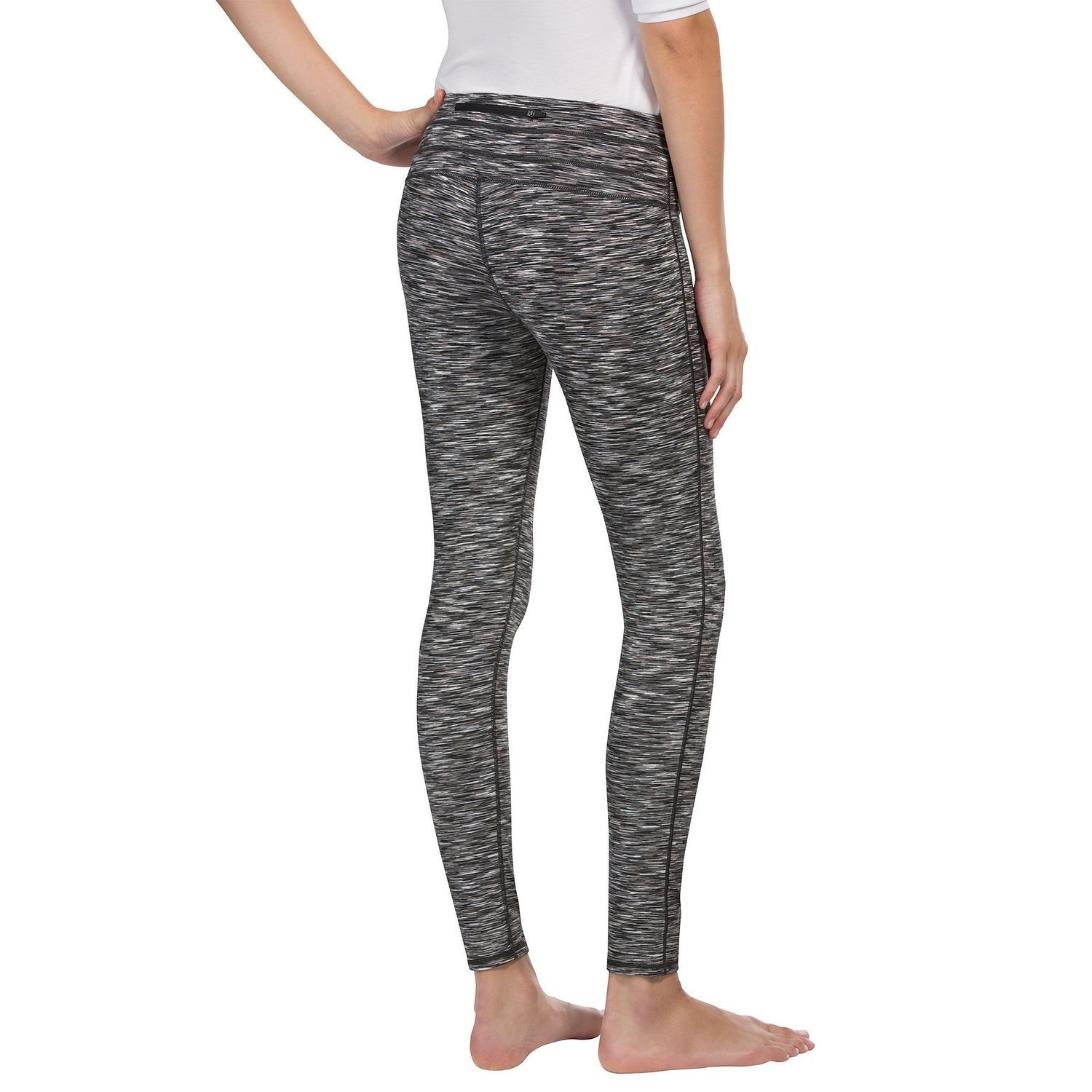 High Waist Yoga Pants for Women - Black Space Dye Print, Breathable & Stretchy Workout Leggings (Large) - Perfect for Yoga, Gym, Running & Lounge Wear