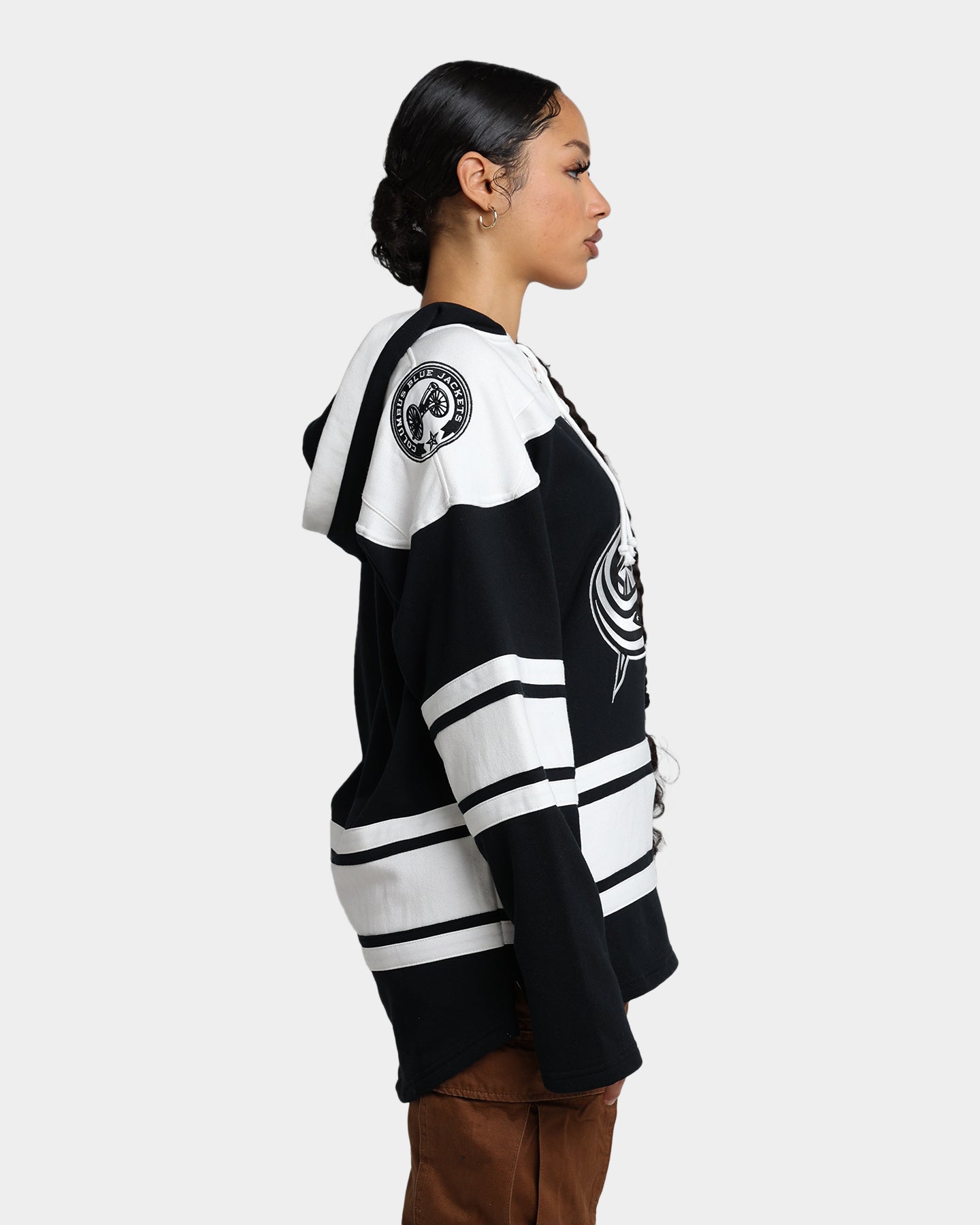 47 Brand Columbus Blue Jackets Superior Lacer Hoodie - Jet Black NHL Fan Apparel for Men & Women - Perfect for Game Day & Casual Wear
