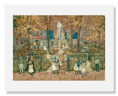 Maurice Brazil Prendergast West Church Boston Painting - Vintage Art Print for Home & Office Decor | Perfect for Living Rooms, Bedrooms & Gifts