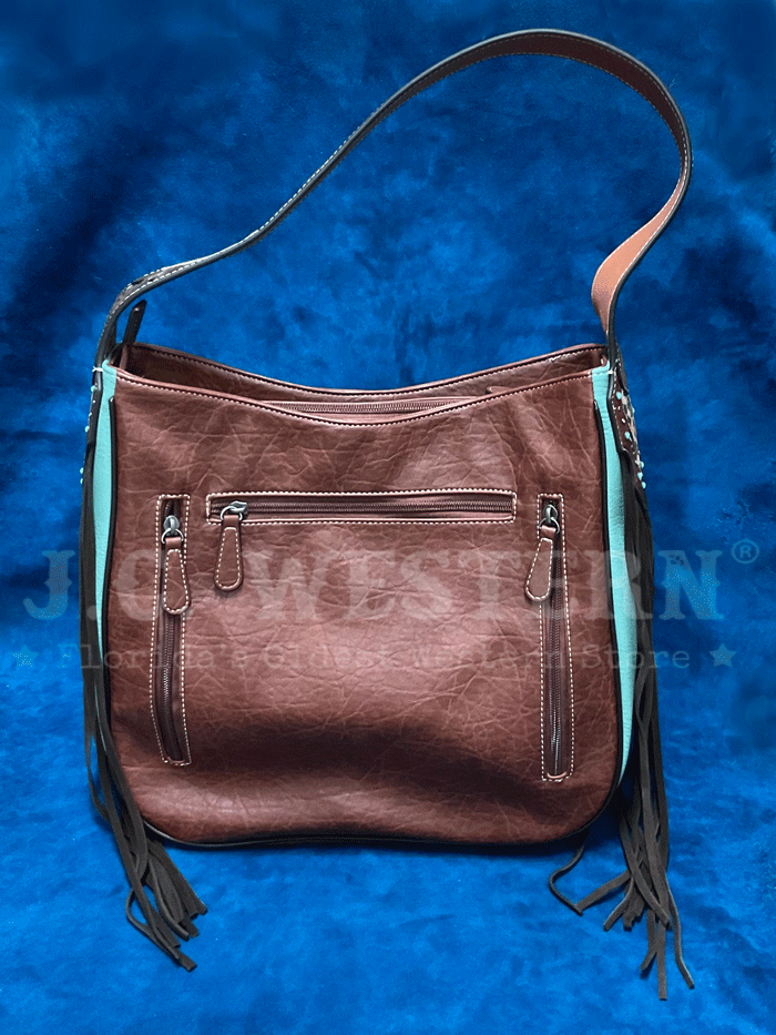 Nocona Women's Concealed Carry Shoulder Bag - Brown Denim Style Purse for CCW | Perfect for Everyday Carry, Travel & Outdoor Activities
