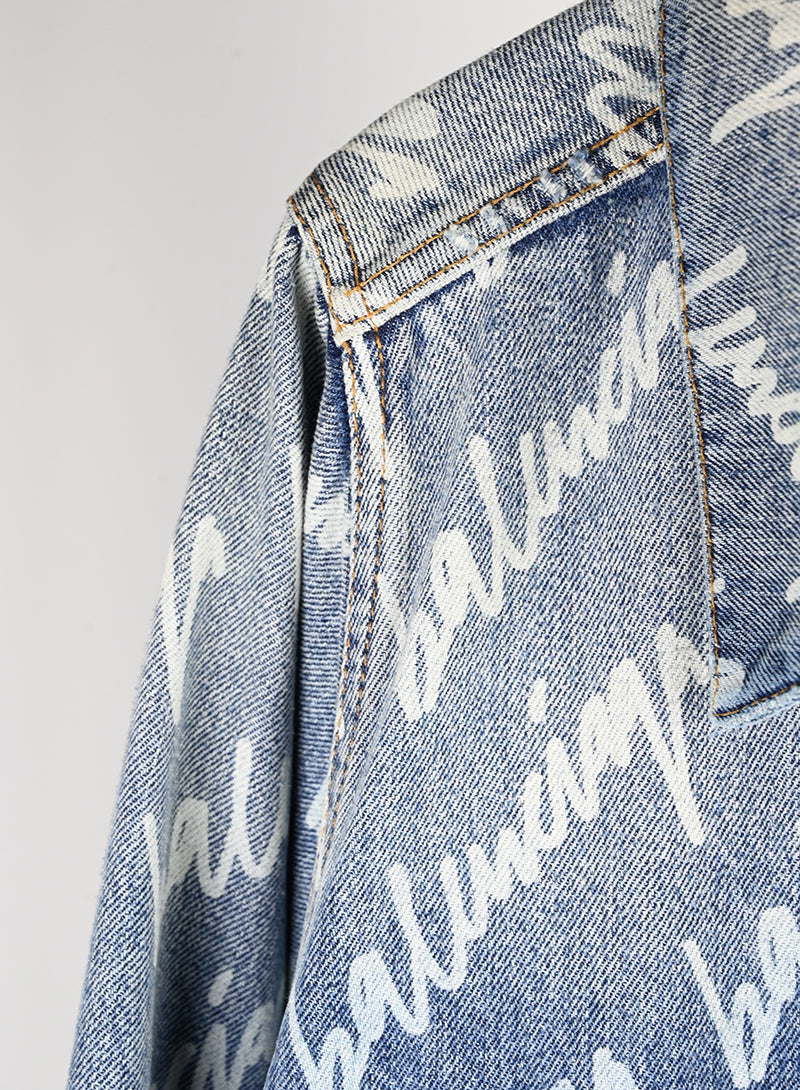 Balenciaga Denim Jacket with Logo - Size 40 | Stylish Oversized Fit for Men & Women | Perfect for Casual Outfits, Streetwear & Fashion Statements