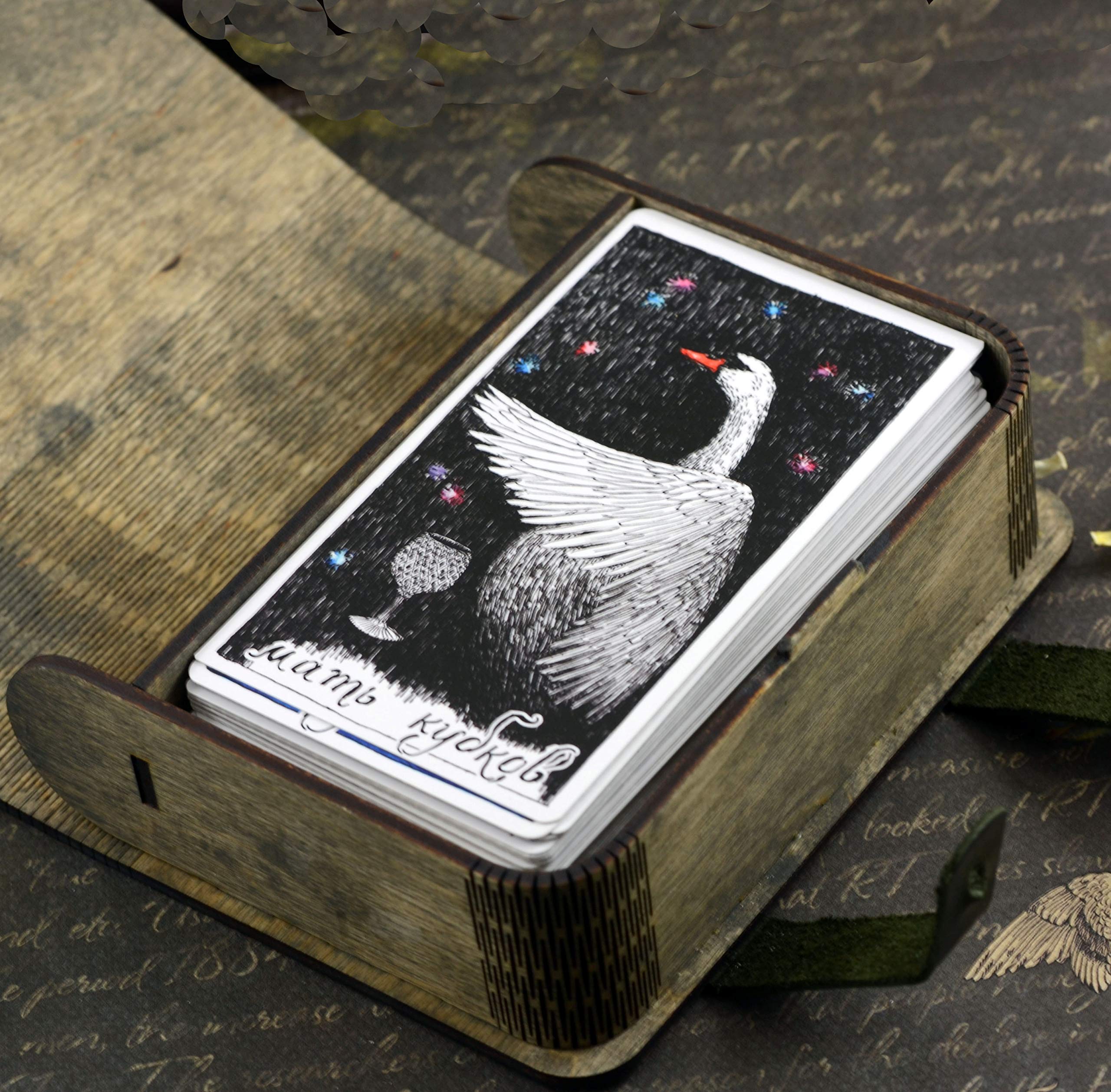 Handcrafted Wooden Laser Engraved Dead Head Moth Tarot Card Box - Unique Witchcraft Gift for Tarot Readers & Spiritual Practitioners | Perfect for Storing Tarot Cards, Crystals & Magical Tools