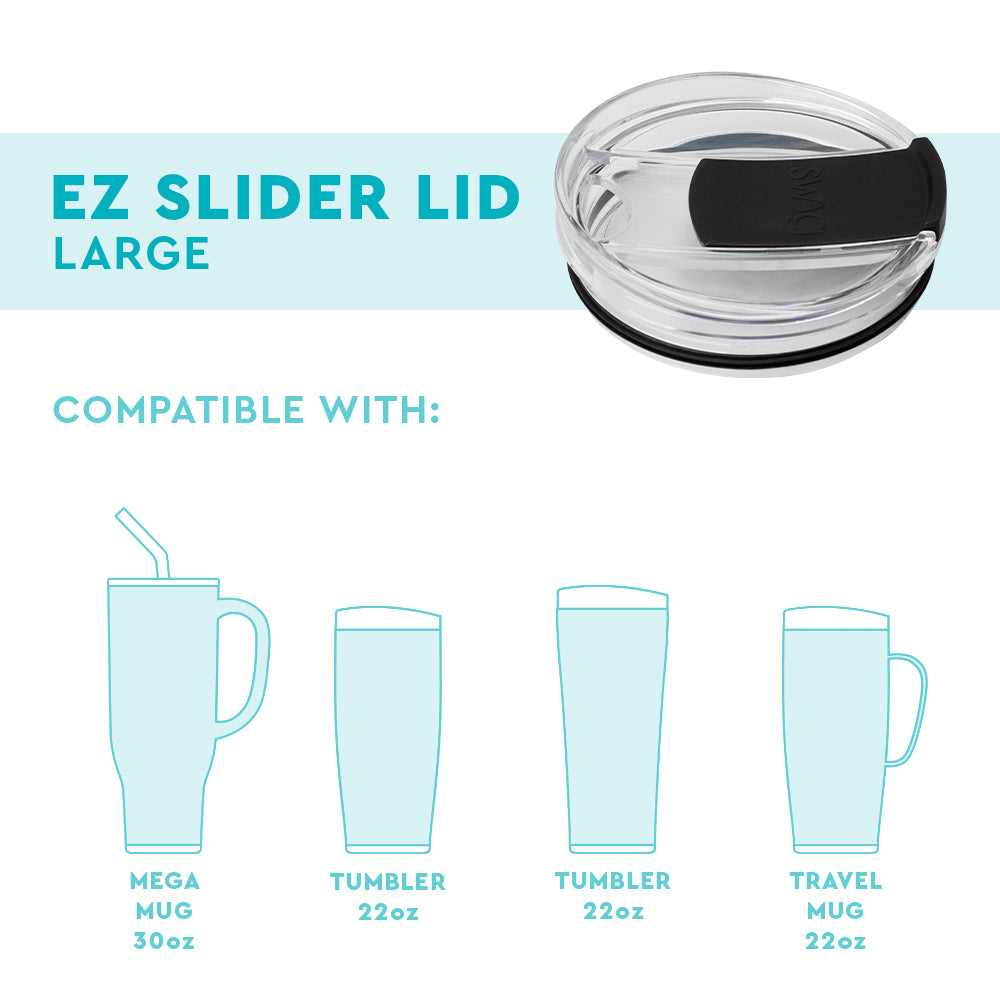 Black EZ Slider Lid - Airtight Food Storage Container with Easy-Open Sliding Top | Perfect for Kitchen Pantry Organization, Meal Prep & Leftovers