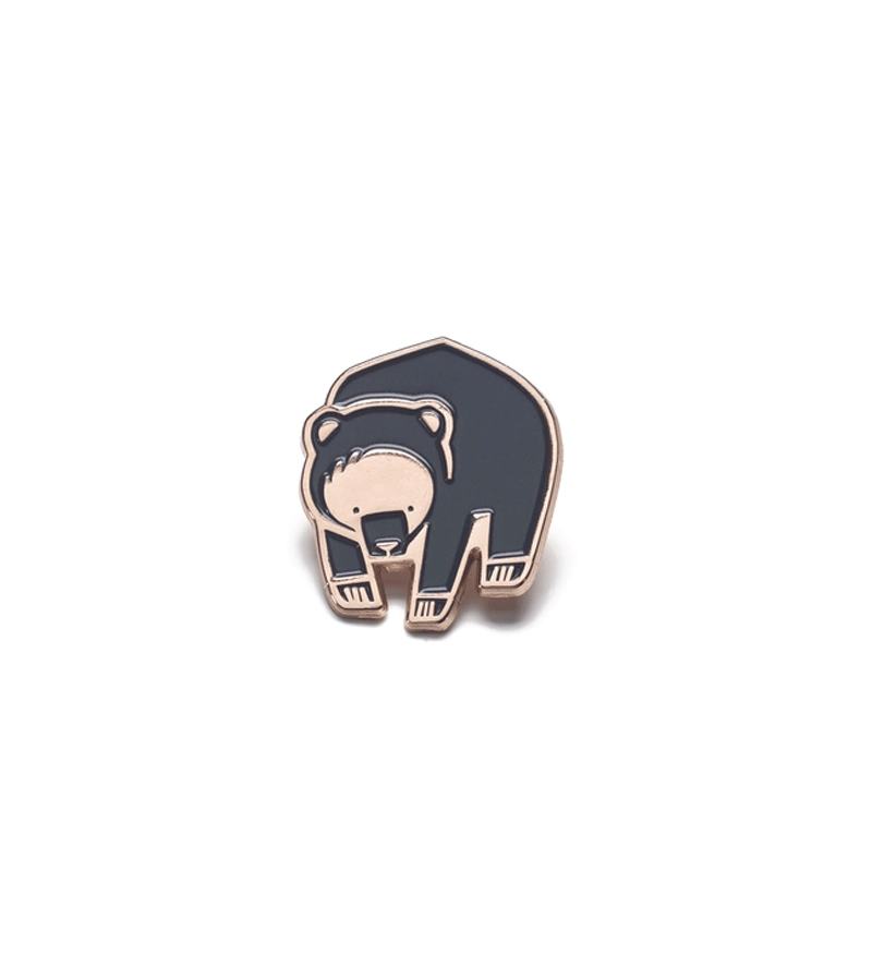 Winter Wilderness Bear Enamel Pin - Cute Animal Lapel Badge by Bobbie Print - Perfect for Jackets, Backpacks & Gift Giving