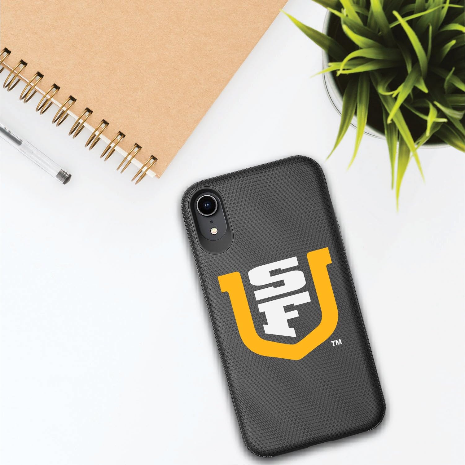 Durable OTM Essentials Shockproof Phone Case for iPhone 11 Pro Max - University of San Francisco Design - Perfect for College Students & Alumni Protection