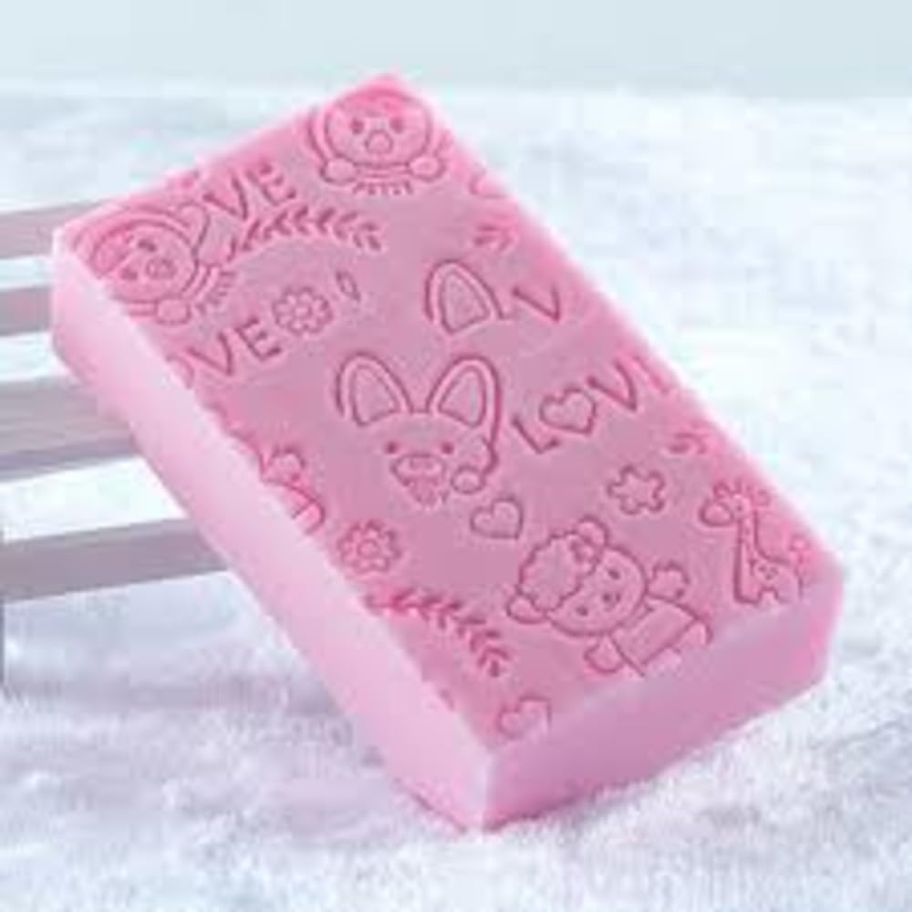 MAPPERZ Ultra Soft Exfoliating Sponge - Japanese Style Bath & Shower Scrubber for Body & Face - Dead Skin Remover & Cellulite Massager for Women & Men (Random Color, Pack of 1) - Perfect for Spa Days, Deep Cleansing & Smooth Skin Care Routine