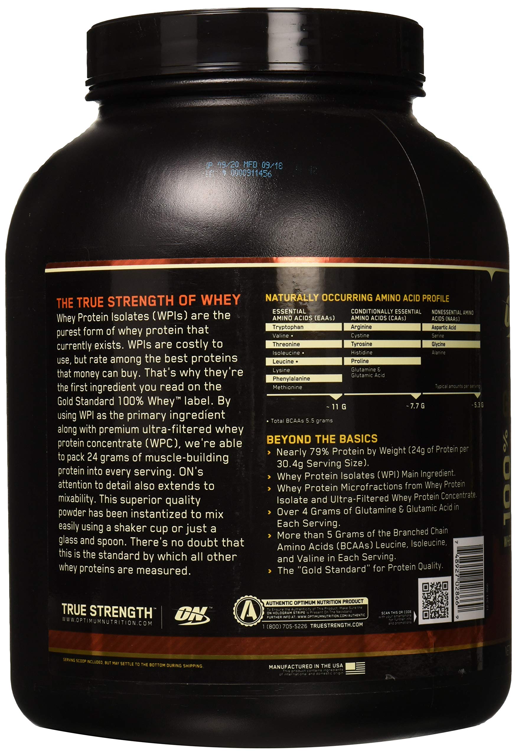Optimum Nutrition 100% Whey Gold Standard Protein Powder - 5lbs (2.27kg) Double Rich Chocolate Flavor for Muscle Recovery & Growth - Ideal for Post-Workout, Weight Training & Fitness Enthusiasts