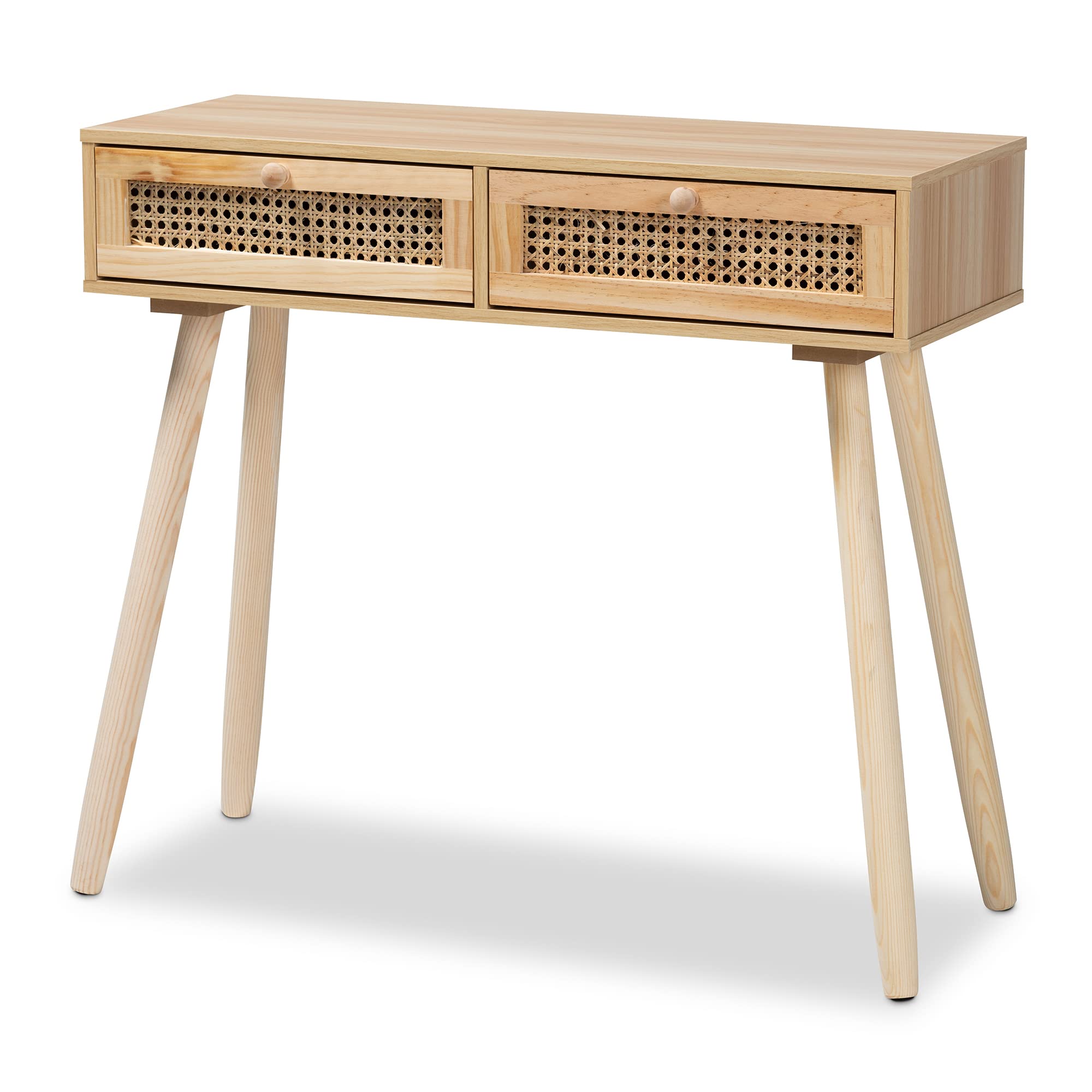 Baxton Studio Maclean Console Table - Modern Entryway Sofa Table with Beige/Natural Brown Finish - Perfect for Living Room, Hallway & Home Decor