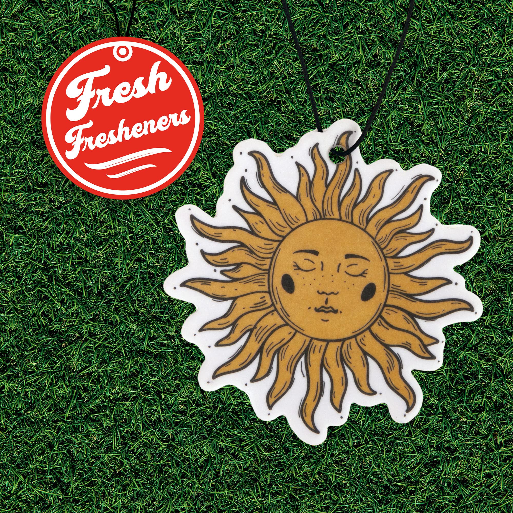 Natural Essential Oil Sun Car Air Freshener (3 Pack) - Long Lasting Aromatherapy for Cars, Home & Office