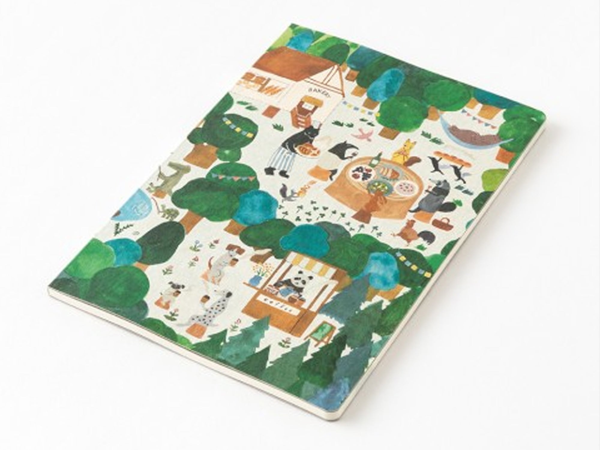 Midori Yuru Log Notebook B6 - Cute Forest Animals Design for Journaling, Note Taking & Planning | Perfect for Travel, School & Office Use