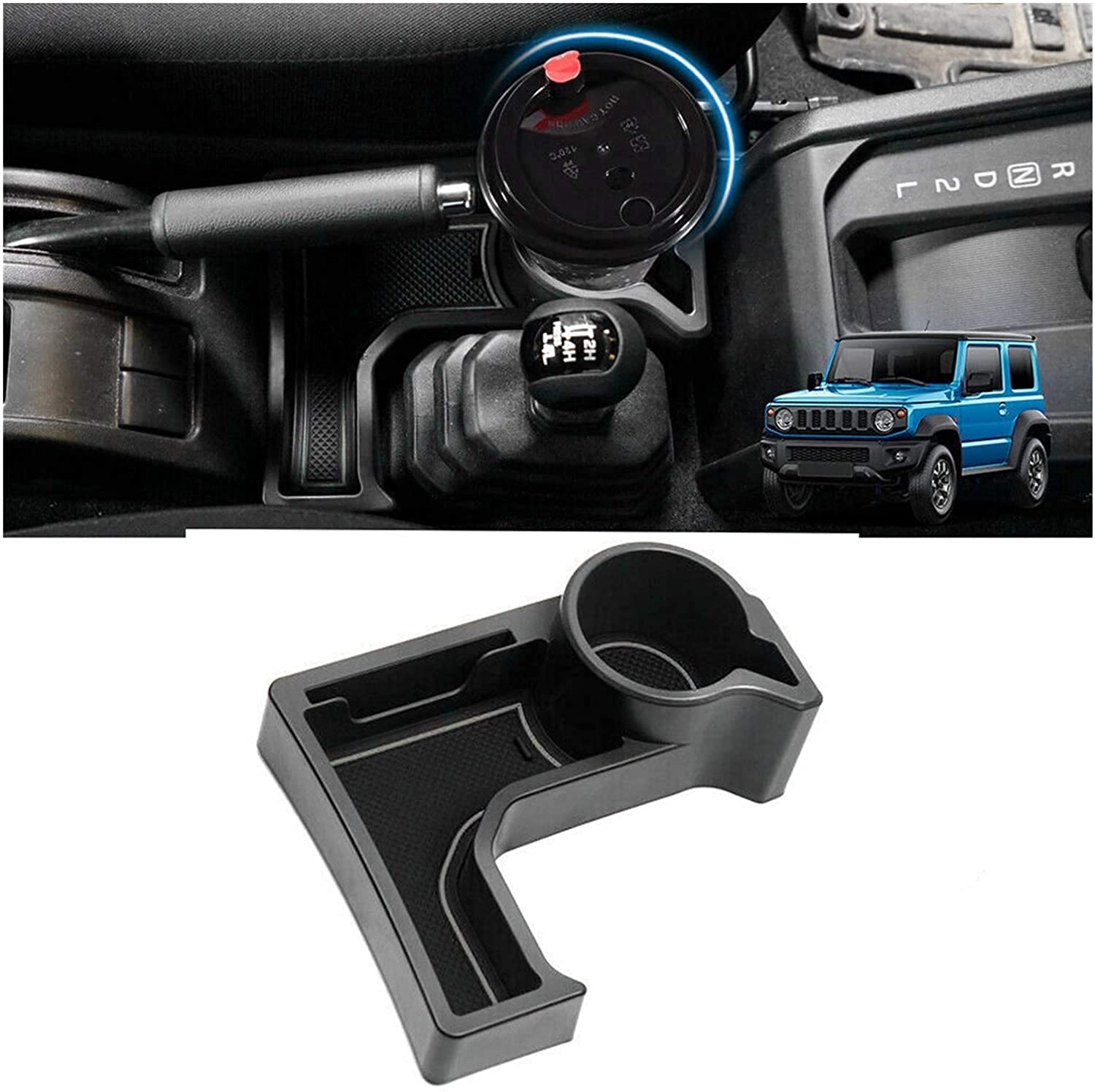 Suzuki Jimny 2018-2021 Center Console Cup Holder Storage Box Replacement - Red Car Accessories for Organizer & Drink Holder | Perfect for Road Trips & Daily Commute