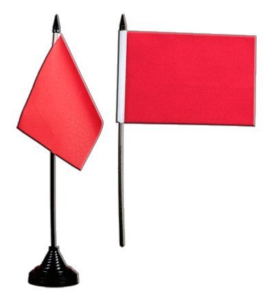 Plain Red Table Flag - Premium Quality for Home, Office & Outdoor Decor | Perfect for Patriotic Events, Parties & Garden Displays