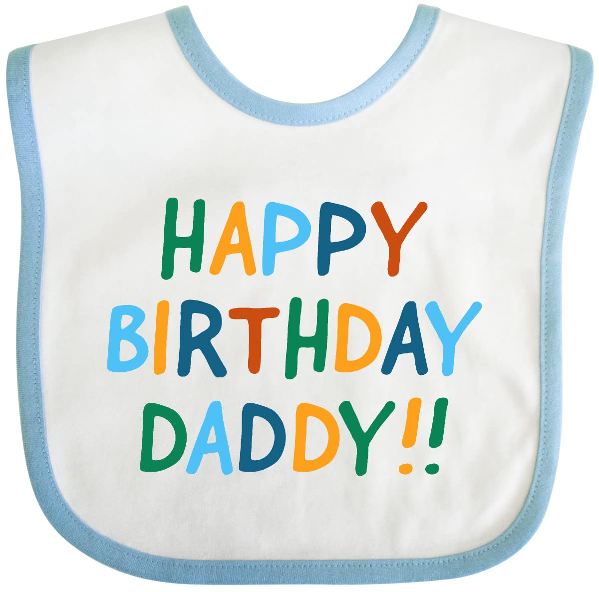 Inktastic Happy Birthday Daddy Baby Bib - Cute & Soft Cotton Bib for Infants & Toddlers - Perfect for Birthday Parties, Photo Shoots & Special Occasions