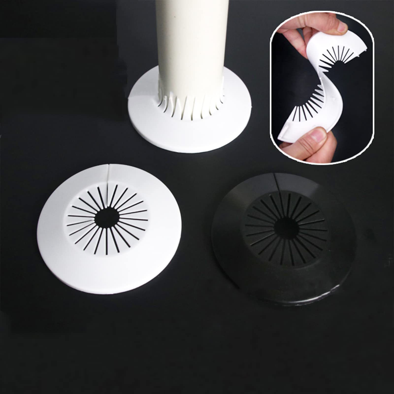 White PP Radiator Pipe Cover (5-Pack) - 0.79